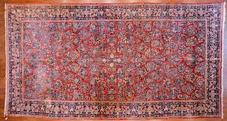 Antique Sarouk Carpet, Persia, 10.8 x 19.10