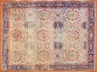 Antique Mahal Carpet, Persia, 8.11x 11.11