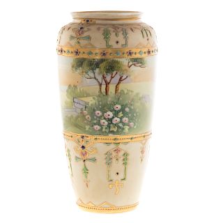Nippon Painted Porcelain Vase