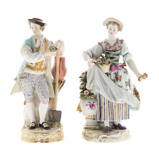 Two Meissen Porcelain Figures