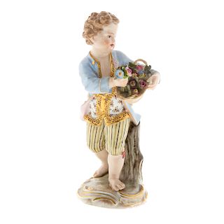 Meissen Porcelain Figure Of A Boy
