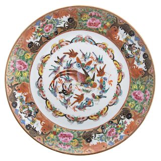 Rare Chinese Export Famille Rose Plate