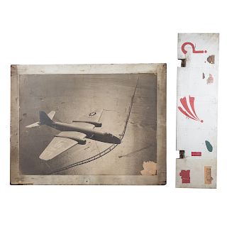 Large Photo Of Camberra Bomber & Wing Flap
