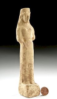 Western Greek Terracotta Female Kore Figure
