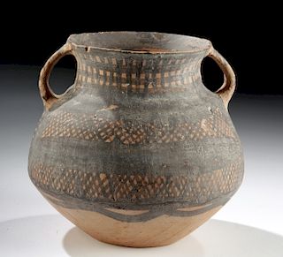 Neolithic Chinese Pottery Handled Jar