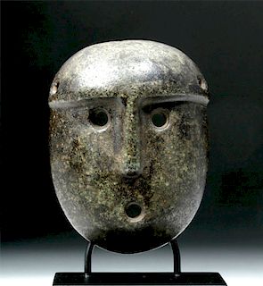 Mapuche Mottled Green Stone Maskette