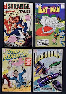 Group of 8 DC and Marvel Comic Books Batman Strange Adventures Blackhawk