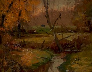 David Slonim "November First" Oil on Canvas