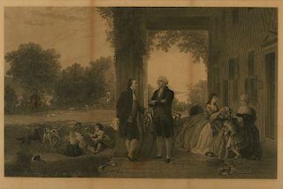 Thomas Oldham Barlow "The Home of George Washington" Engraving 