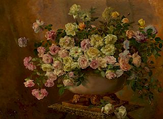 Marie Osthaus Griffith Still Life with Flowers Oil on Masonite