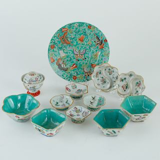 Grp: 12 Chinese Famille Rose Guangxu Porcelain Items