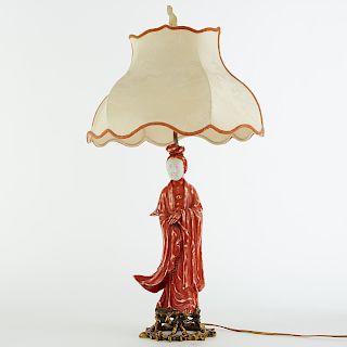 18th c. Chinese Guanyin Mounted as Lamp Possibly Edward I. Farmer