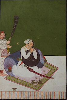 Indo Persian 18th c. Illuminated Page Bundi School Rajput Mehra