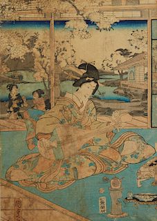 Grp: 3 Japanese Woodblock Prints by Kunisada