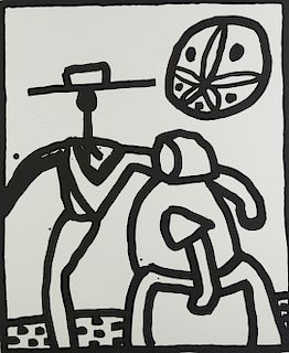 Keith Haring "Untitled (Kutztown)" Screenprint