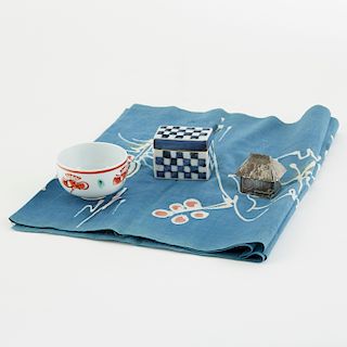 Grp: 3 Kenkichi Tomimoto Porcelain + 2 Boxed Ceramics