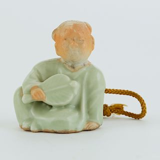 Japanese Meiji Hirado Porcelain Netsuke of a Child 