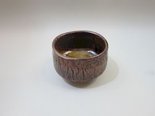 Contemporary Japanese Stoneware Mino-Style Tea Bowl 