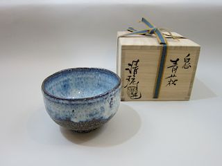 Yamane Seigan Blue Demon-Hagi Ceramic Tea Bowl