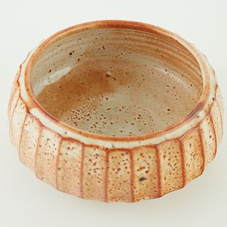 Warren MacKenzie Studio Pottery Fluted Bowl