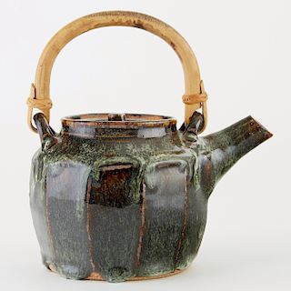 Warren MacKenzie Studio Pottery Teapot w/ Metallic Glaze