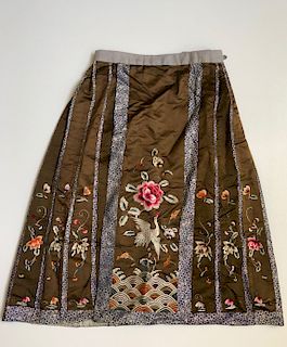 CHINESE ANTIQUE HANDMADE EMBROIDERY SKIRT