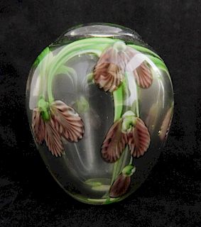 6 Art glass vases