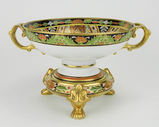 Nippon hand-painted bowl and stand