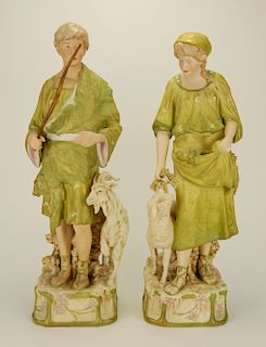 Pair of Royal Dux Porcelain figurines