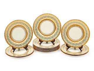 A Set of Twelve Continental Porcelain Plates