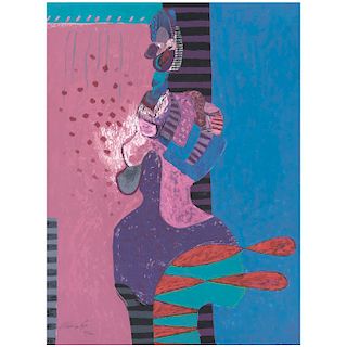 VLADIMIR CORA, Figura multicolor, from the "De invierno" portfolio, 1989.