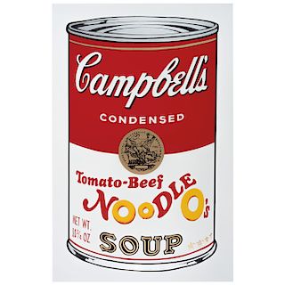 ANDY WARHOL, II.61: Campbell's Tomatoe Beef Noodles. 