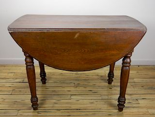 Country Victorian drop ash leaf table