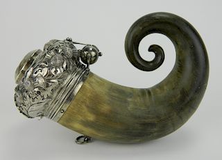 19th c. Scottish snuff mull ram horn