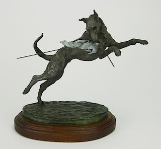 Anne Frey bronze sculpture