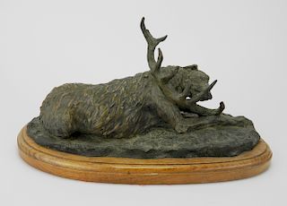 M. Terry bronze sculpture