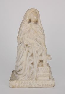 Folk Art carved marble sculpture by B. F. Blakely