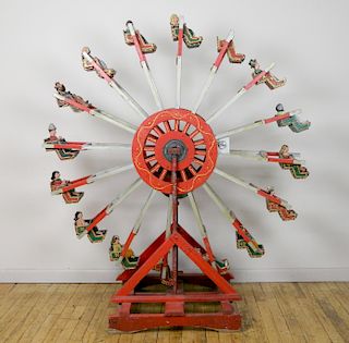 Large folk art ferris wheel