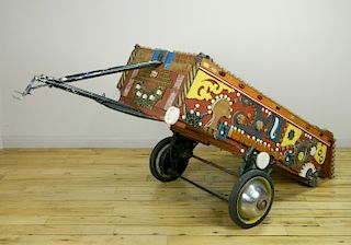 Folk Art decorated wagon