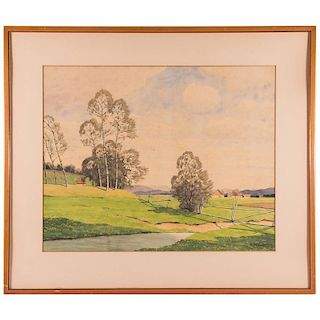 E. Arendt watercolor landscape.