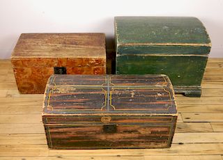 3 American storage chests