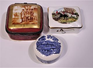 Group of 3 Porcelain Boxes