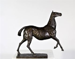 After Degas, "Horse",  Bronze Sculpture