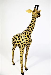 Leather Giraffe Statue