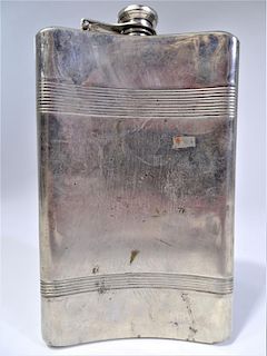 Estonian Antique Silver plated Flask