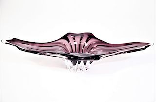 Murano Style Purple Glass Center Piece