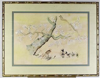 Signed Original Watercolor, Cherry Blossom 55