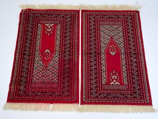 Pair of Red Prayer Rugs