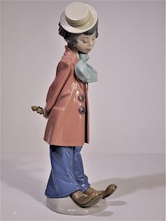 Lladro 'Clown Standing with Violin' Figure