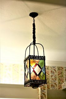 Antique Aesthetic Stained Glass Gaslamp